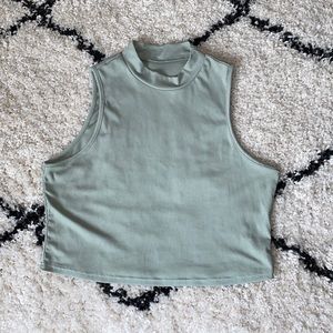 High Necked Cropped Tank Top